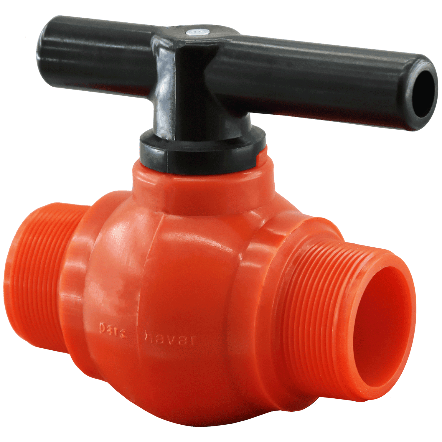 Double-ended ball valve -  short handle