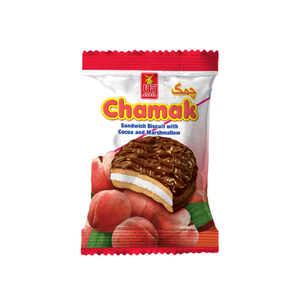 Chamak Chocolate Coated Cream Biscuits  Pineapple, Peach, Watermelon