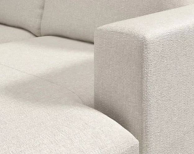 Zed Design Arta U-Shaped Comfort Sofa with Solid Natural Wood Frame & Hypoallergenic Foam