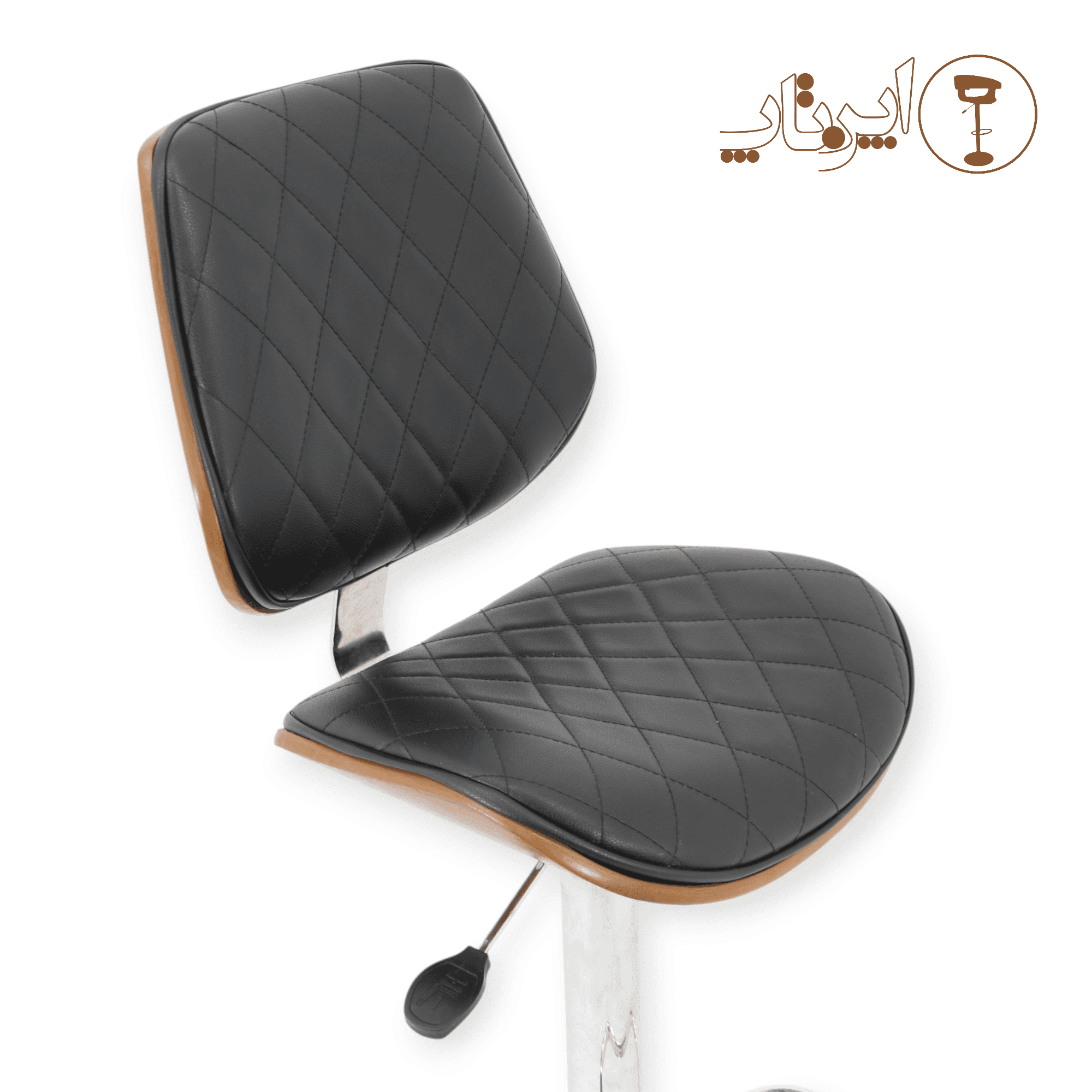 Open Jack Chair Model 2032 with Diamond Stitching - Hydraulic Height Adjustable Bar & Island Chair