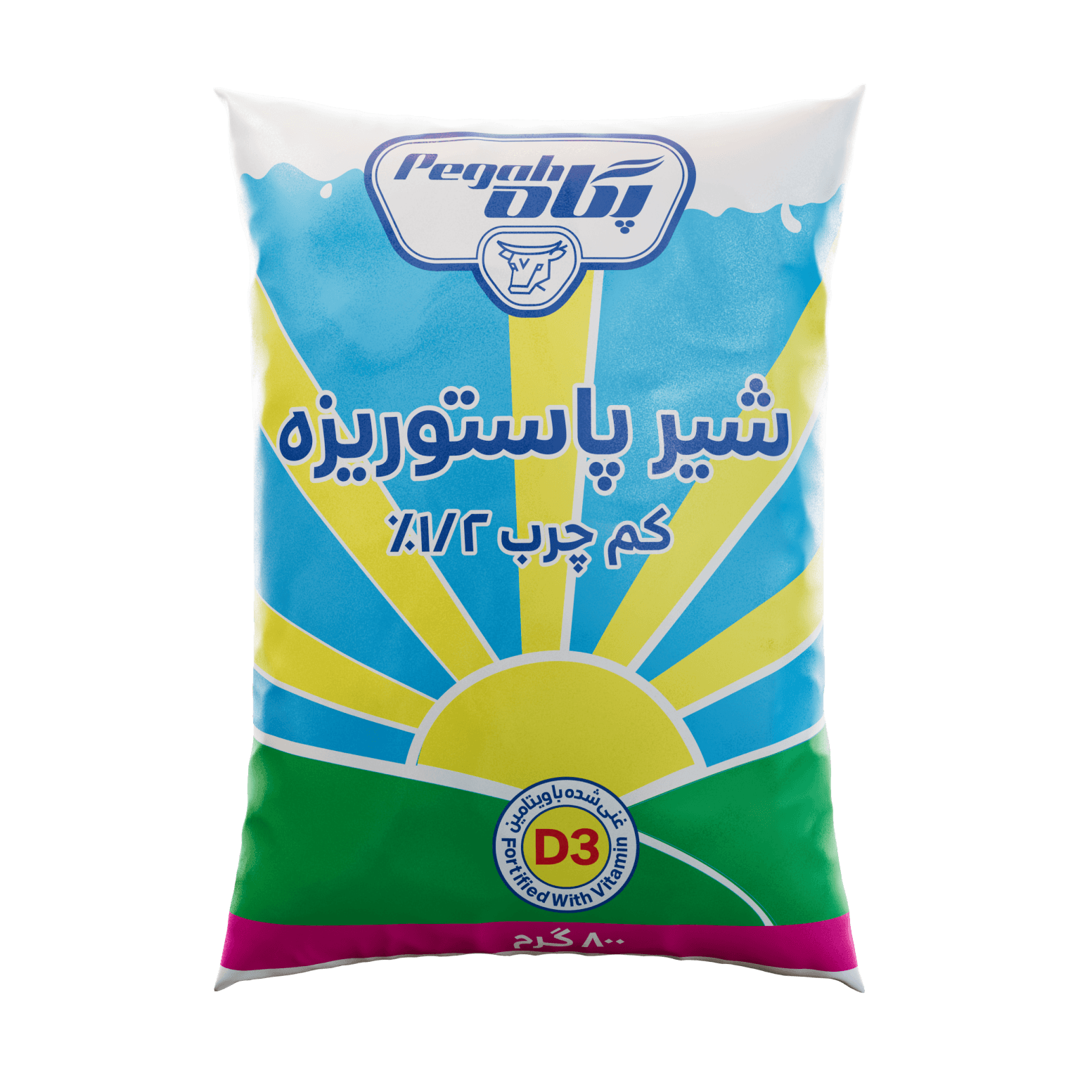 Pegah Pasteurized Low Fat Milk Fortified with Vitamin D3 - 800 g
