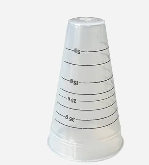 Conical measuring cup, opening 45 mm