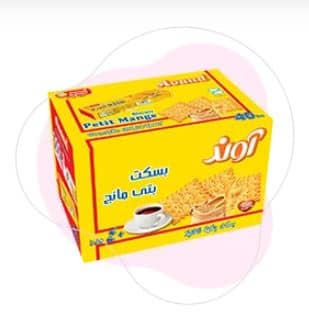 بسكويت أفاند بيتي مانج بالفانيلا 40 عبوة صافي الوزن 3200 جم