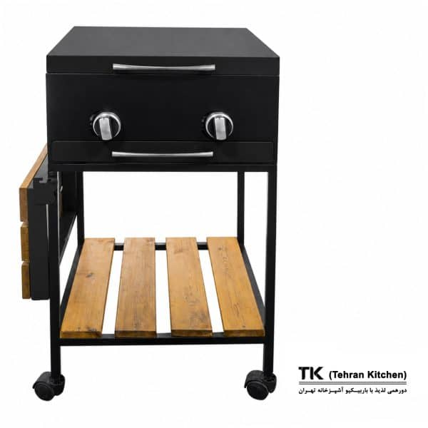Tehran Kitchen 50 cm Freestanding Gas & Charcoal BBQ with Flat Lid