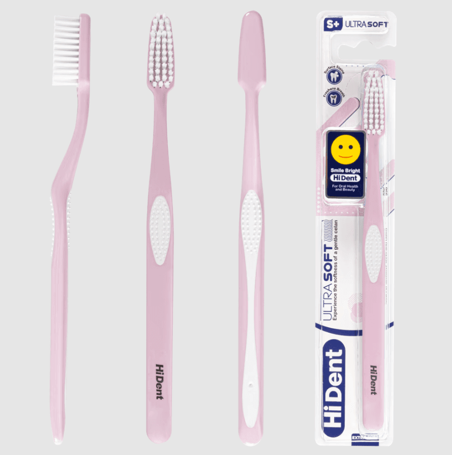 HiDent ultra soft toothbrush with cap