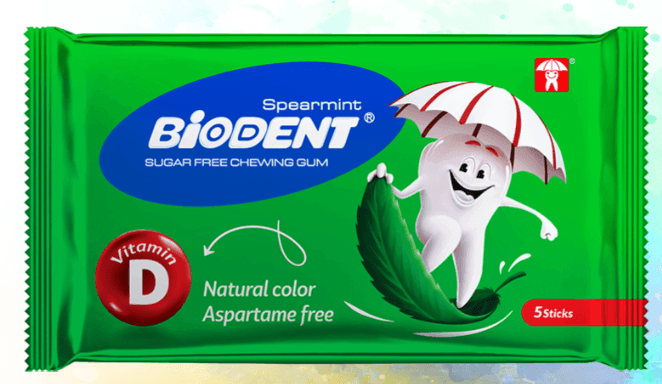 Vitamin D Chewing Gum with Mint Flavor
