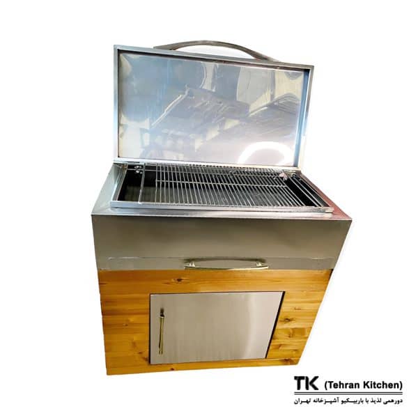Tehran Kitchen 75 cm Charcoal BBQ Island with Blower Fan