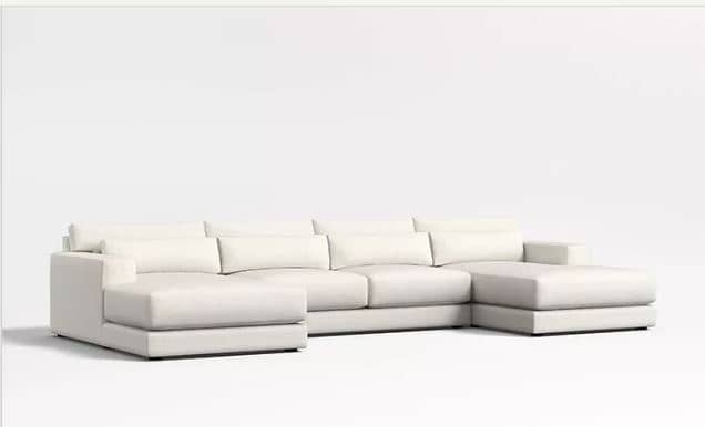 Zed Design Ilya U-Shaped Comfort Sofa with Solid Natural Wood Frame