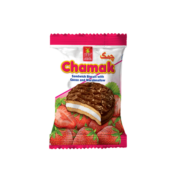 Chamak Chocolate Coated Cream Biscuits Strawberry, Coffee, Hazelnut, Lemon