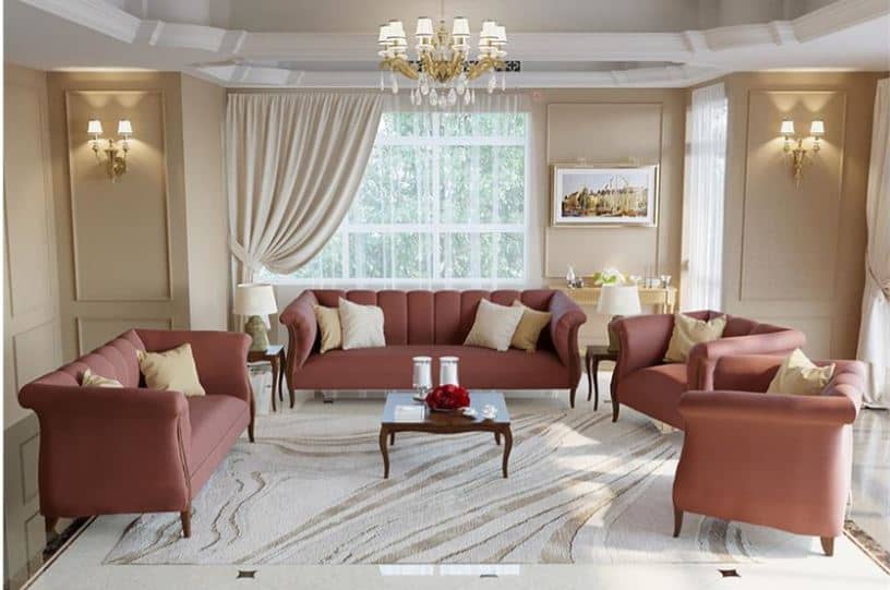 ANDERSA , Neoclassical MDF and Beech Wood Coffee Table