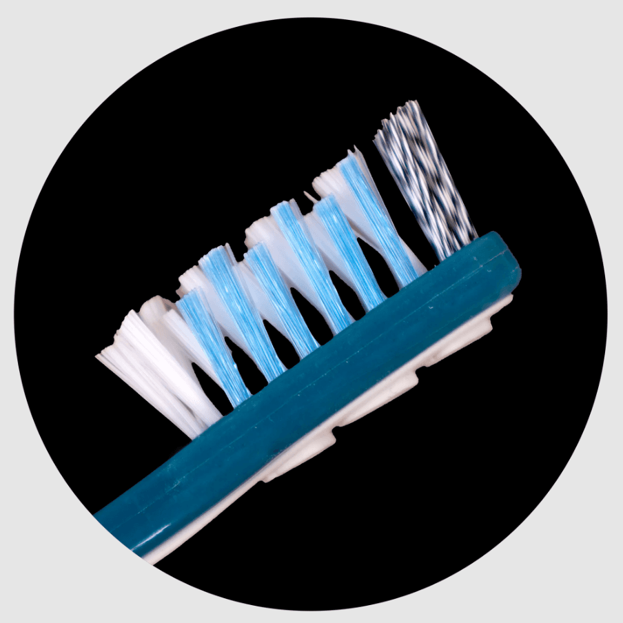 HiDent Back Reach soft-medium toothbrush with cap