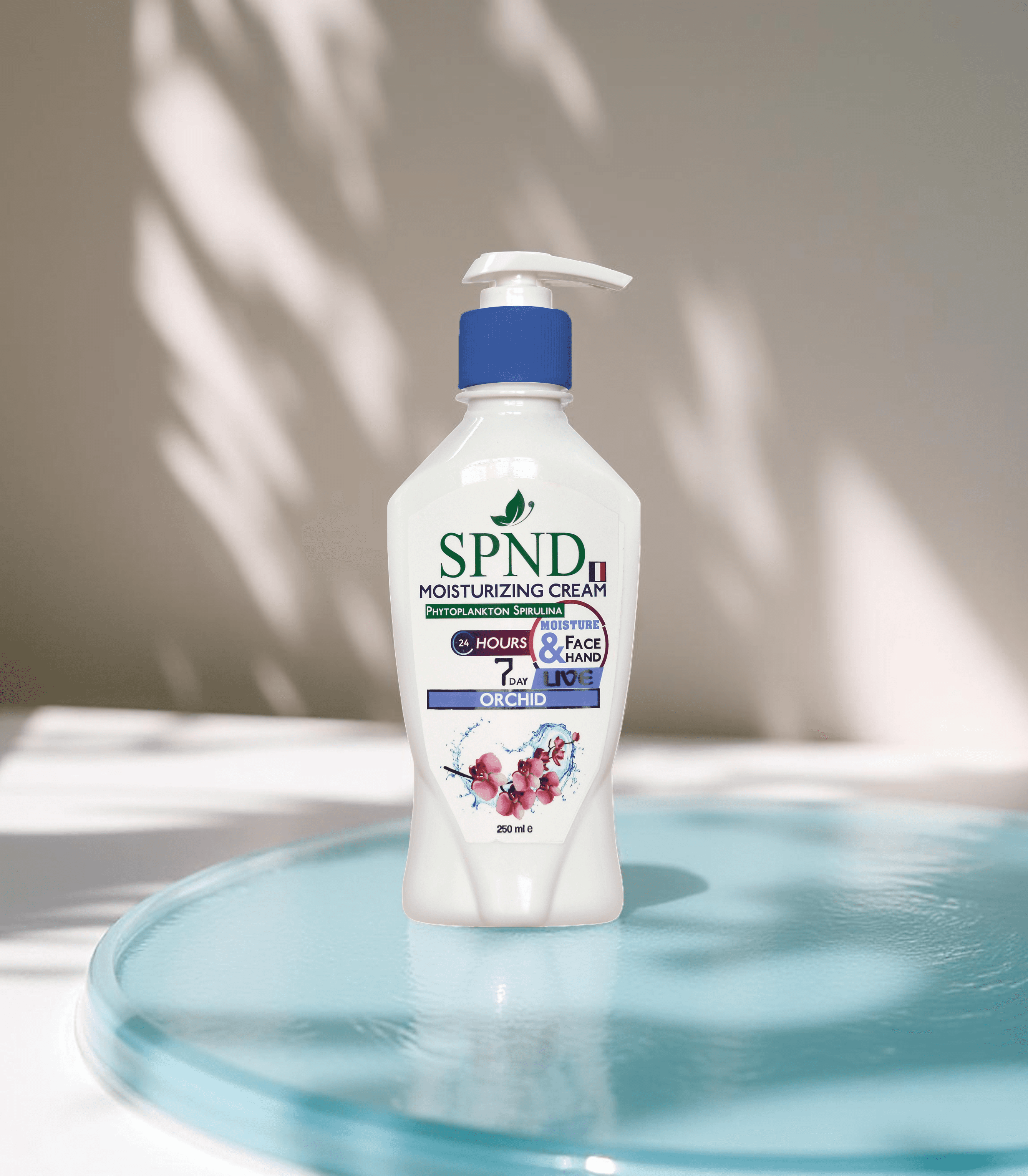 SPND Orchid Moisturizing Cream  24H Hydration with Spirulina (Face & Hand)  250 ml