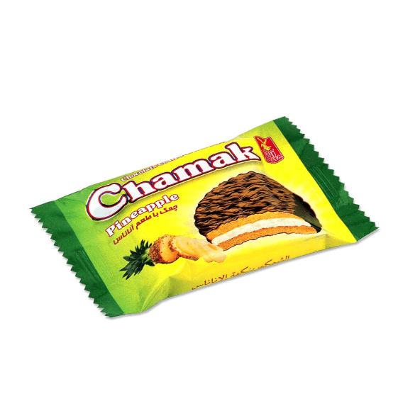 Chamak Chocolate Coated Cream Biscuit  Sara Line, Watermelon & Pineapple