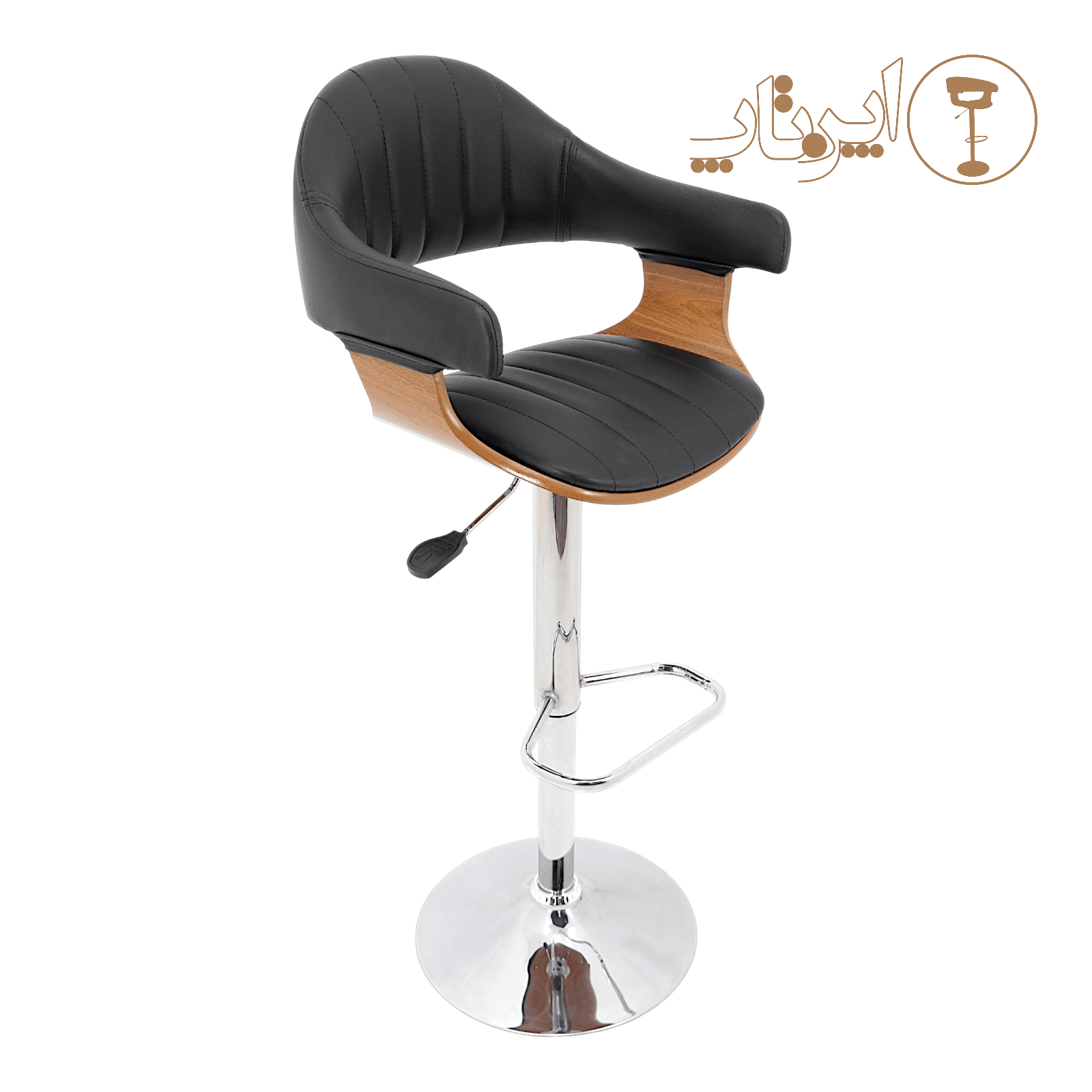 Open Jack Chair Model 2135 with Custom Stitching - Hydraulic Height-Adjustable Swivel Chair