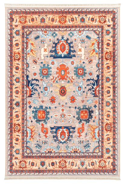 Polyester-Polyogen Rug, Traditional Collection,Gray 25CS0260