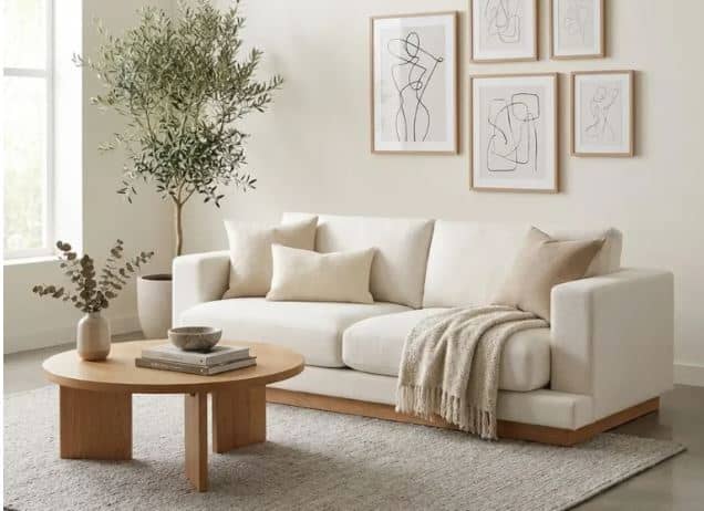 Zed Design Artemia 3-Seater Solid Beech Wood Sofa