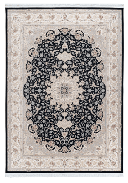 Pile Material Acrylic Rug, Classic Collection-Navy blue 10ES0200