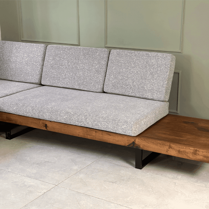 Zed Design Ghazal Modern L-Shaped Upholstered Sofa