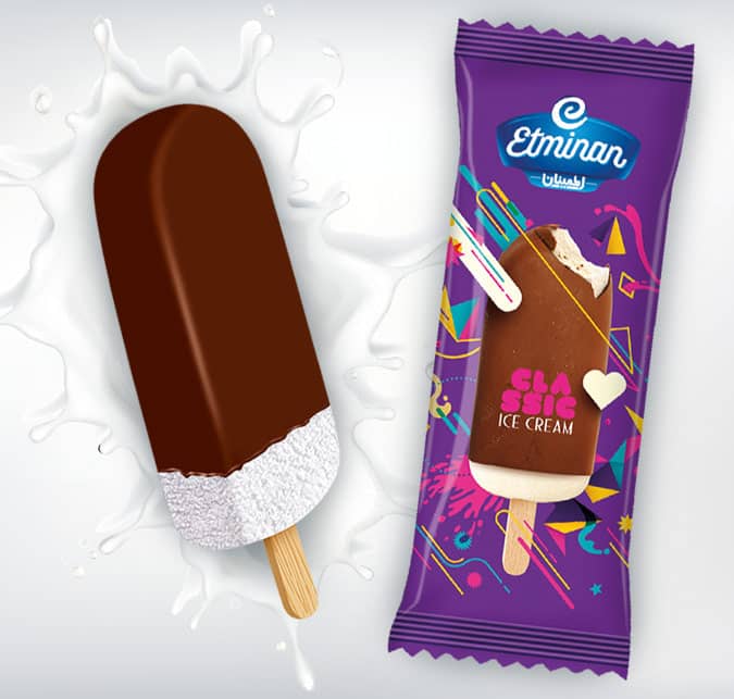 Coated Dairy Ice Cream Bar with Fruit & Chocolate Flavors