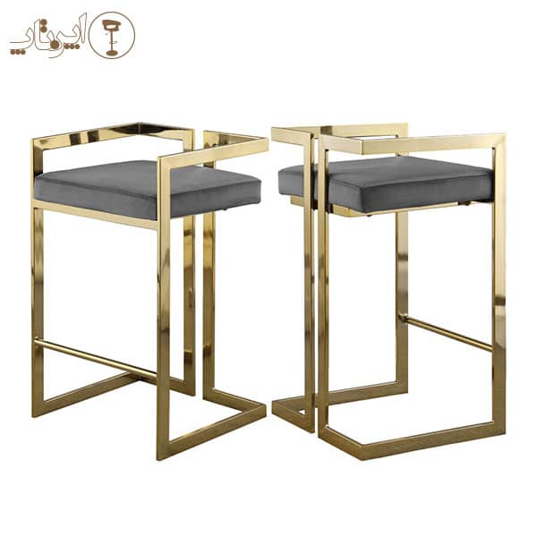 Open Naples Gold Chair - Modern Four-Legged Decorative Chair