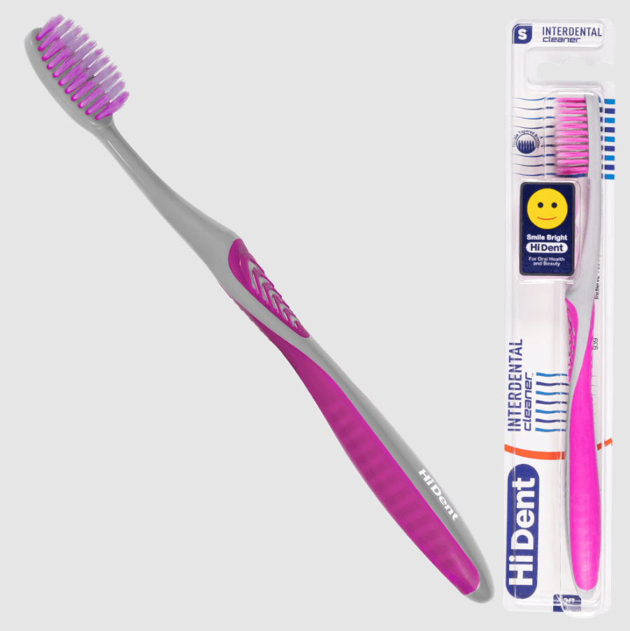 HiDent supertip tappered bristles toothbrush with cap