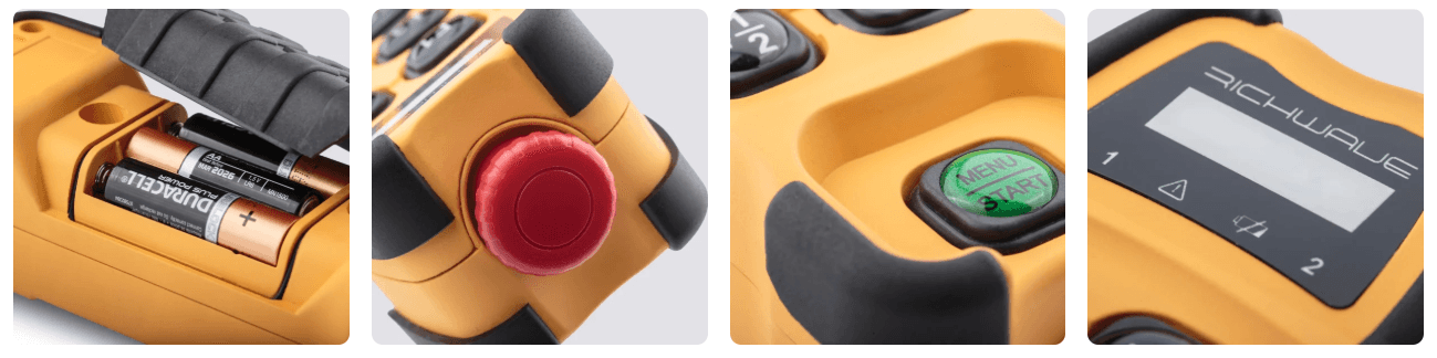 RichWave TE-RX/S201A 2-Button Single-Speed Overhead Crane Remote Control