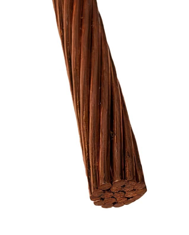 Solid overhead conductor with a cross-section of 1x35