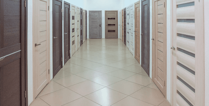 Melamine door surface 