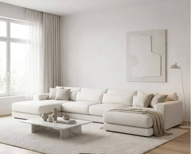 Zed Design Ilya U-Shaped Comfort Sofa with Solid Natural Wood Frame