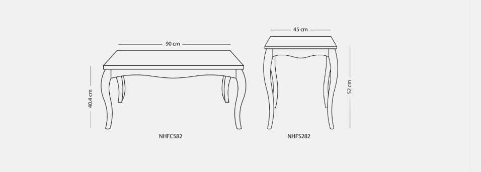 ANDERSA , Neoclassical MDF and Beech Wood Coffee Table