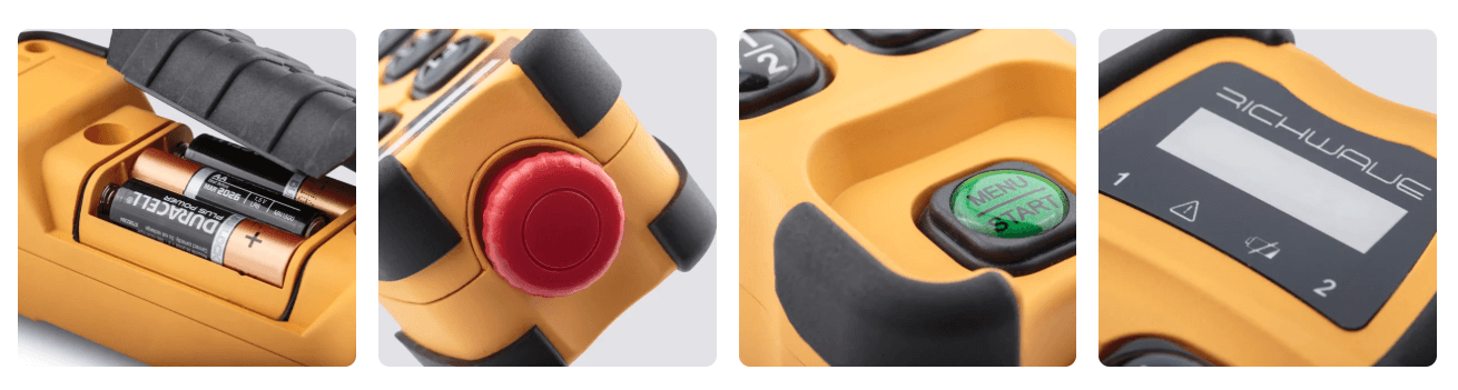 RichWave TE-RX/S202A 2-Button Dual-Speed Overhead Crane Remote Control