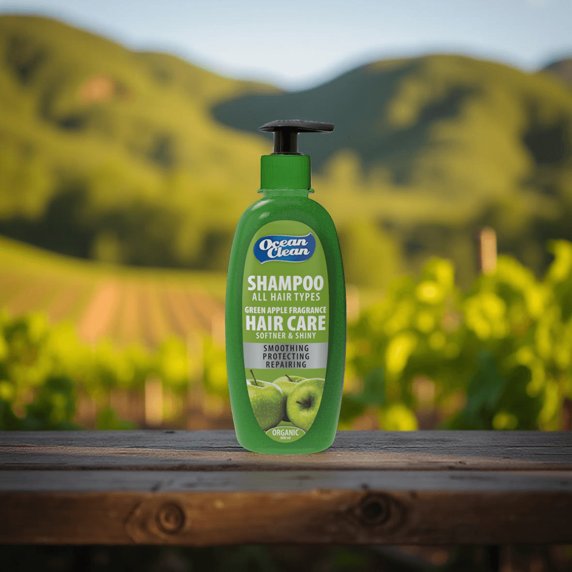 Ocean Clean Green Apple Shampoo  All Hair Types (800 ml)