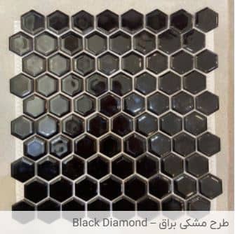 Glossy black design tile-Black Diamond