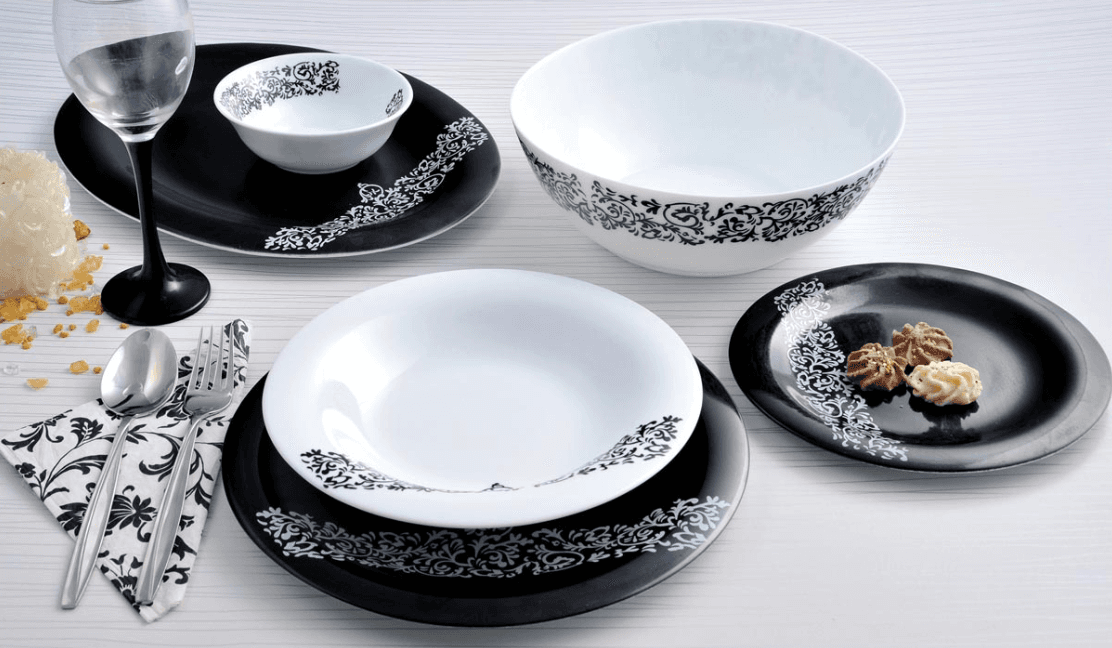 Porcelain Tableware Set  Round Design with Decorative Patterns (Various Designs Available)