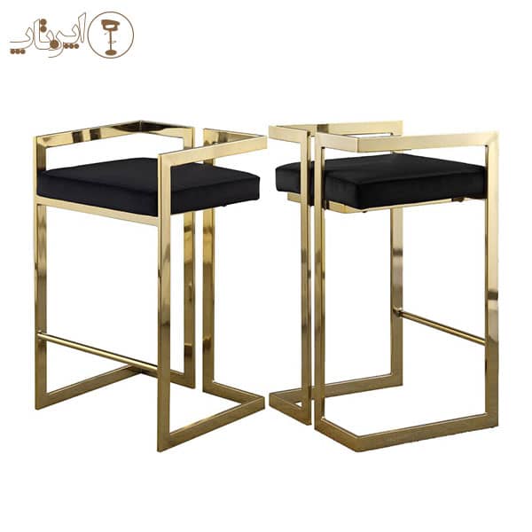 Open Naples Gold Chair - Modern Four-Legged Decorative Chair
