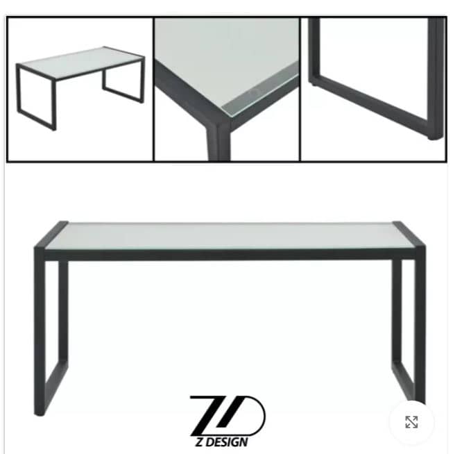 Zed Design Modern Outdoor Patio Furniture Set with Matte Black Powder-Coated Metal Frame