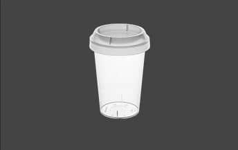280ML Round PP Plastic Food Container with 75MM Neck, Heat-Sealing System & Cap