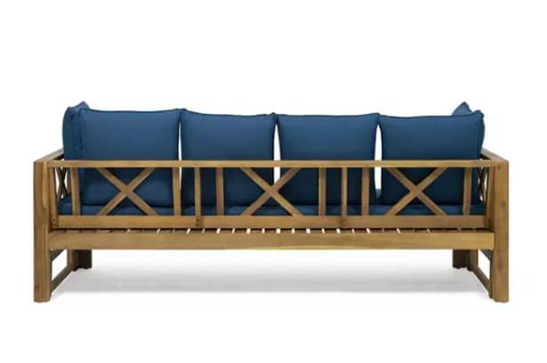 Zed Design Modern Classic Russian Wood 3-Seater Convertible Sofa Bed with Customizable Upholstery
