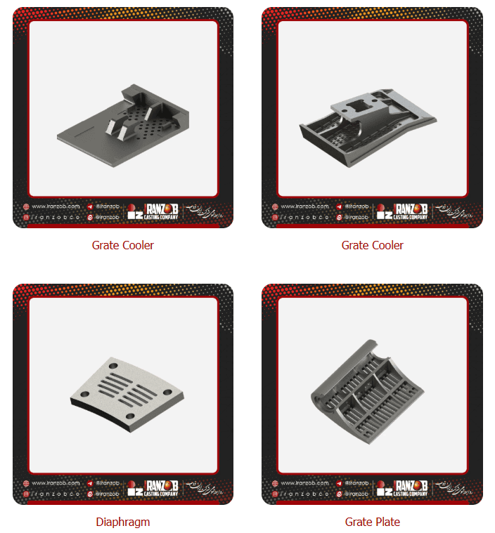 Steel and cast iron parts