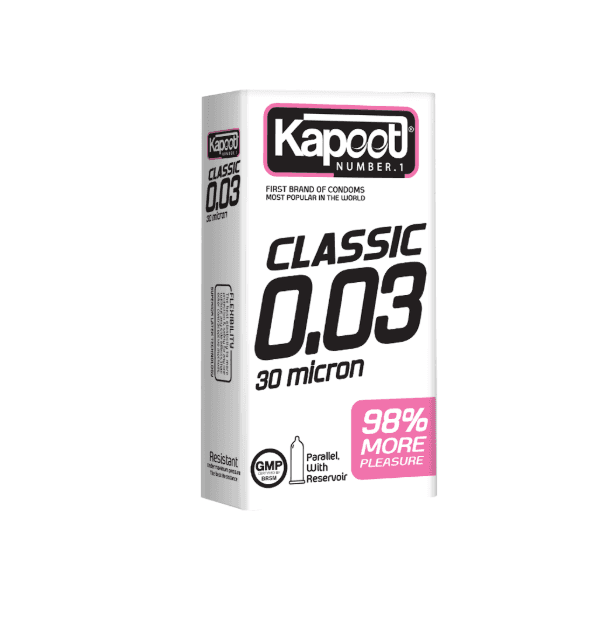 Kapooti Classic condoms, 30 micron, pack of 10