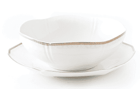 Hexagon Bowl & Plate Set - Riva Gold Collection