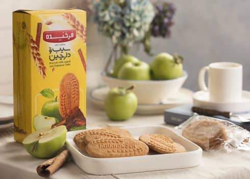 Farkhondeh Biscuit with Apple&Cinnamon Taste -215gr