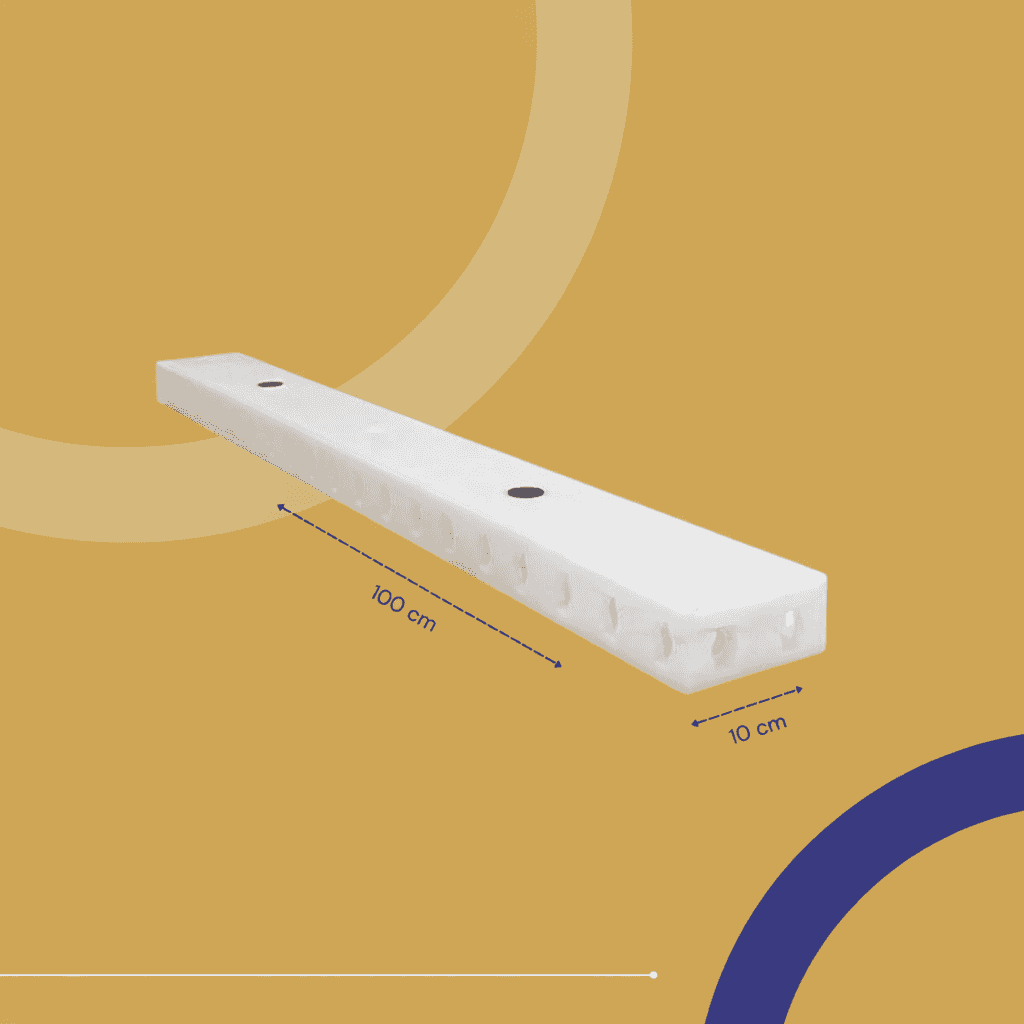 Plastic Flat Edge Strip 10.100 White