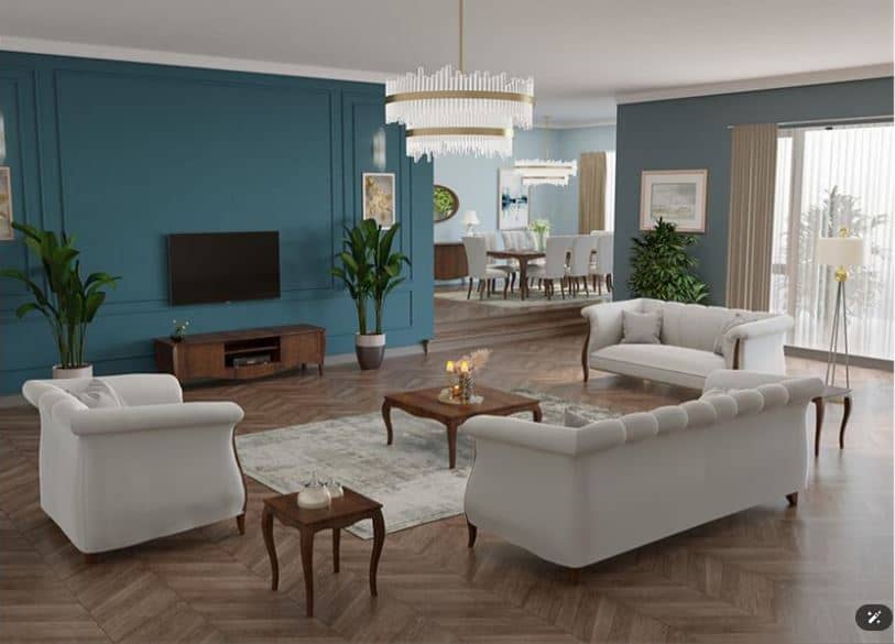 ANDERSA Luxury Sofa , Solid Beech & Birch Wood Frame with Molded Polyurethane Foam