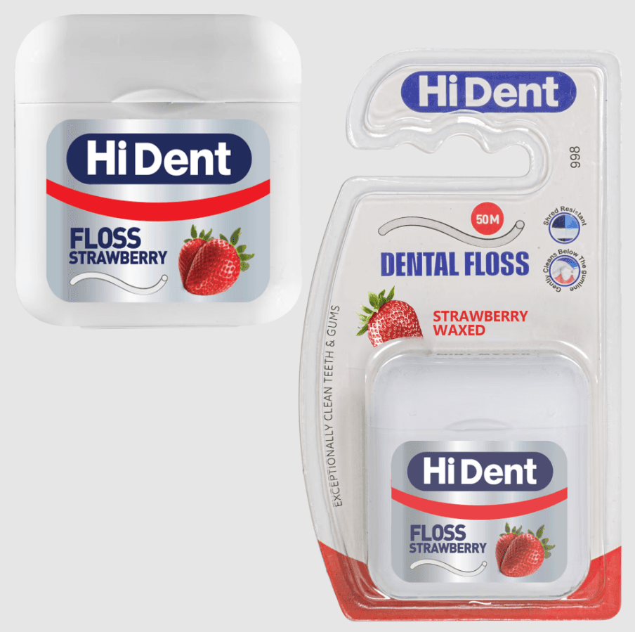 HiDent dental Floss Mint-strawberries (50 m)