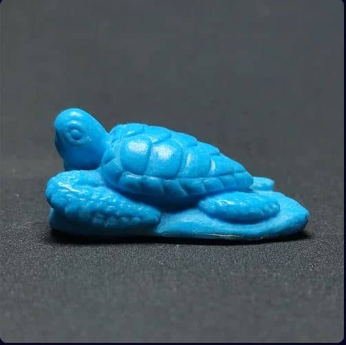 Handcrafted Kerman Ajami Turquoise Sea Turtle Decorative Collectible Statue Ornament Pendant