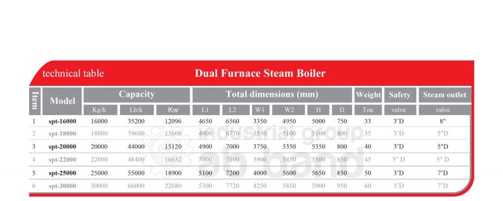 Dual Furnace Steam Boiler