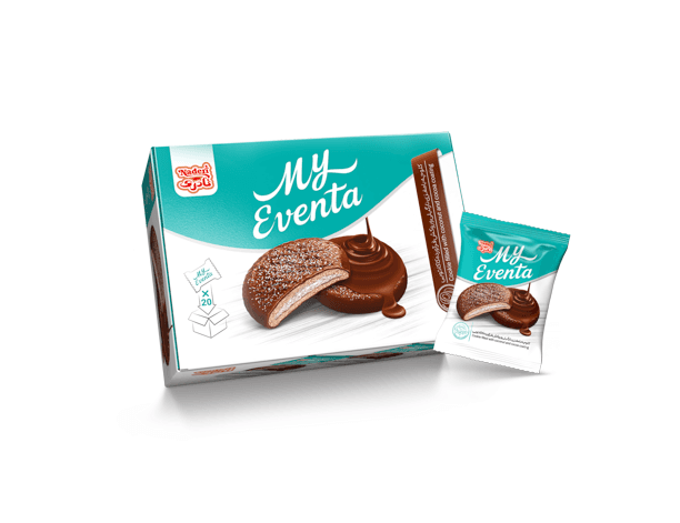 Chocolate Coated Cookie filled with Cocoa or Coconut (My Eventa)