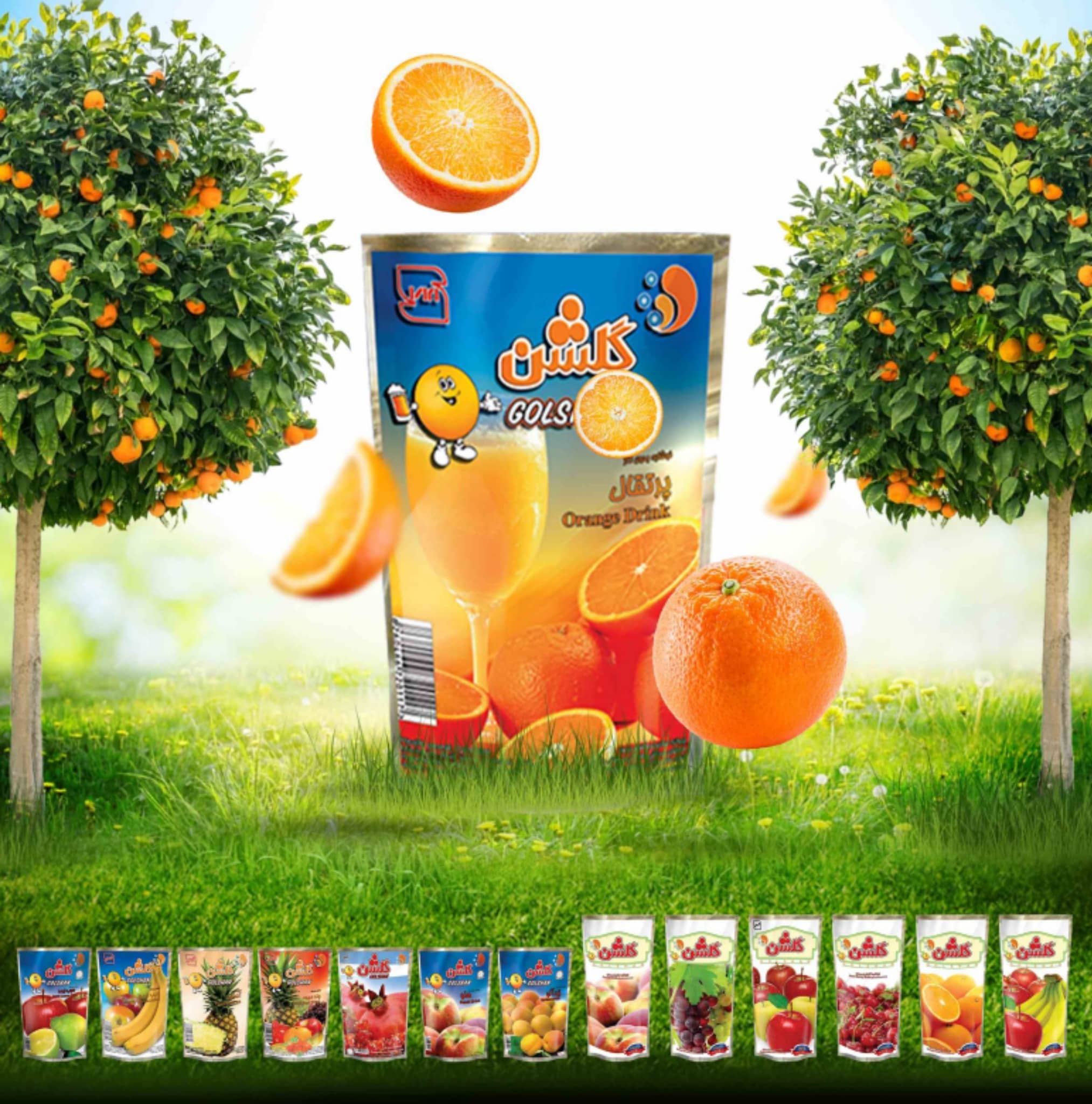 Golsun Instant Fruit Juice Drink Powder Orange Flavor