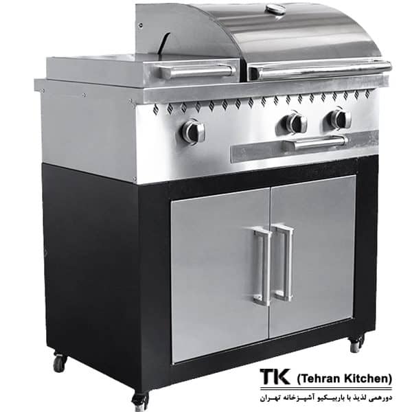 Tehran Kitchen 92 cm Stainless Steel BBQ Grill with Cabinet and Side Burner